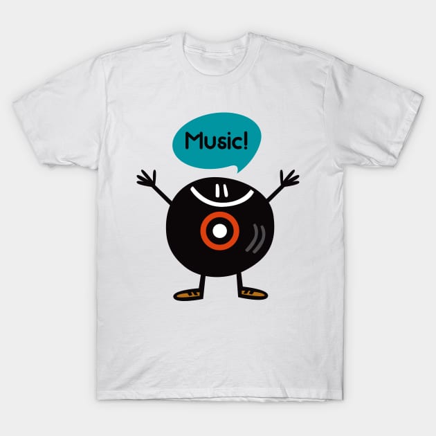 Retro vinyl record T-Shirt by ilaamen